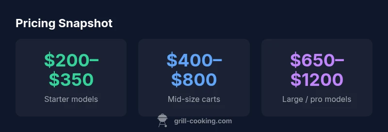 Infographic of Blackstone grill pricing by model size