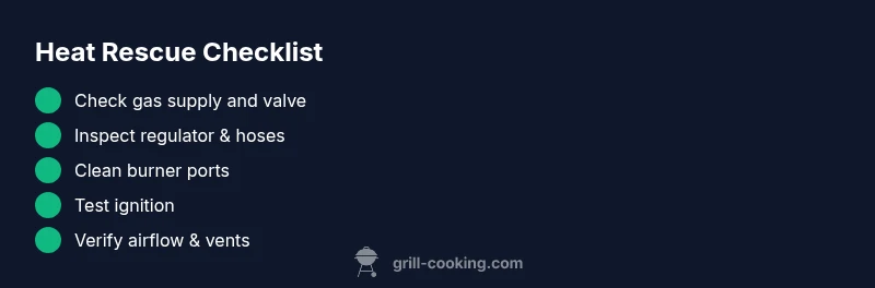 Checklist for troubleshooting a grill not heating