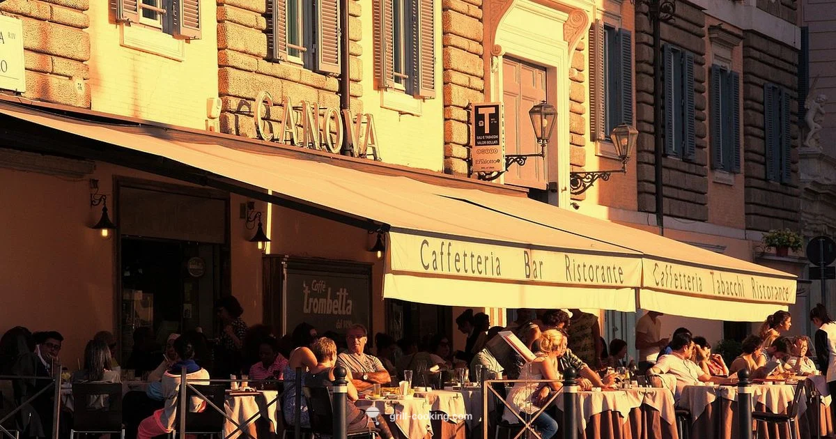 Street-Front Grilling Scene - Grill Cooking