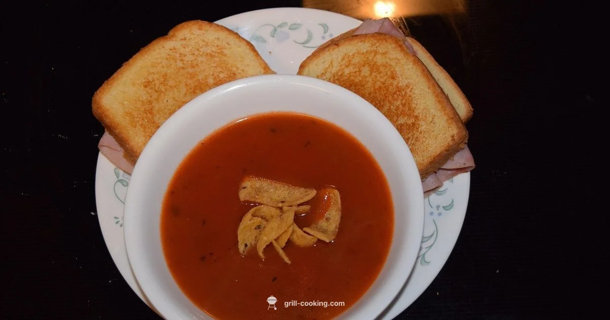 Grilled Cheese & Tomato Soup - Grill Cooking