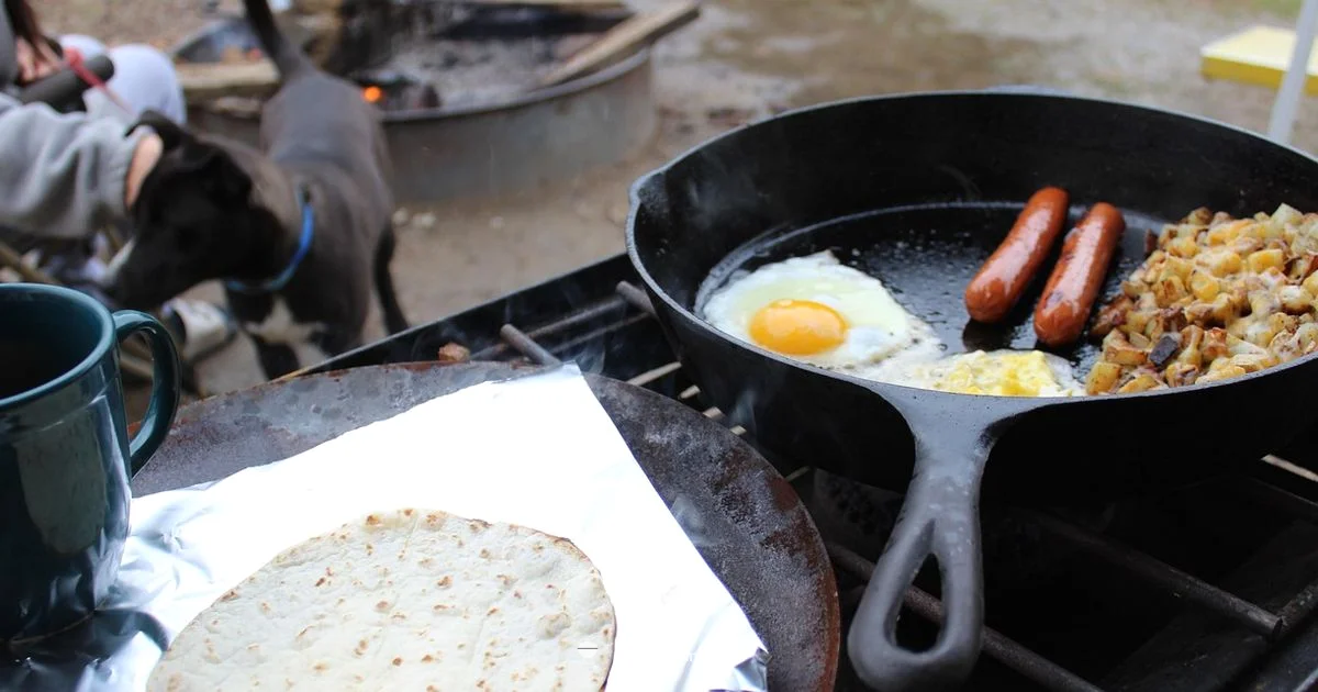 Cast Iron on Grill - Grill Cooking