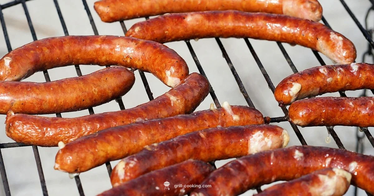 Bratwursts on Grill - Grill Cooking