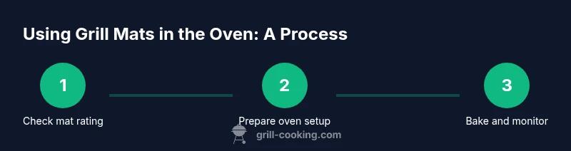 Process diagram for using grill mats in oven