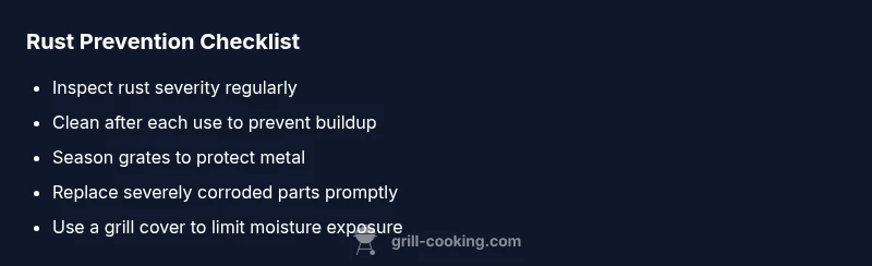 Rust prevention checklist infographic