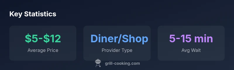 Infographic showing grilled cheese options and price bands